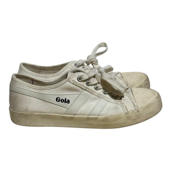 Gola Shoes - Gola Coaster Canvas Sneakers Women's Size 6 White Minimalist Low Top Trainers